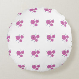Elegant roze Floral Rond Kussen