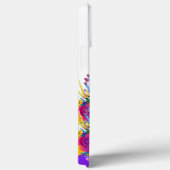 Elegant Roze Floral Roos Monogram Naam Case-Mate iPhone Case (Achterkant / Rechts)