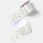 Elegant  Roze Floral Satijnen Lint (Achterkant)