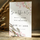 Elegant roze Floral Save The Date