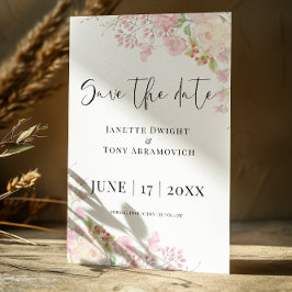 Elegant roze Floral Save The Date