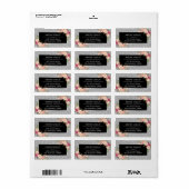 Elegant roze Floral Silver Gray Glam Glitter Etiket (Full Sheet)