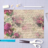 Elegant  Roze Floral Tissuepapier (Craft)