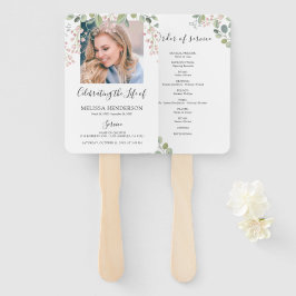 Elegant roze Floral | Vastleggingen voor het begra Handwaaier