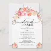Elegant roze Floral Waterverf repetitie Kaart (Voorkant)