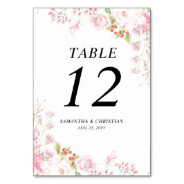 Elegant roze Floral Weddenschappen Kaart