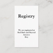 Elegant roze Floral Wreatlight Blue Wed Registry Informatiekaartje (Achterkant)