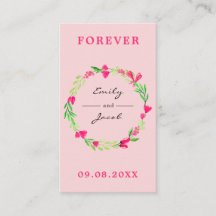 Elegant roze Floral Wreator Light Pink Wed Registr