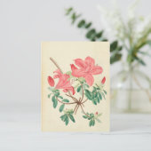 Elegant  roze floreel briefkaart (Staand voorkant)
