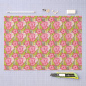 Elegant roze floreel patroon Bindweefselpapier Tissuepapier (Craft)