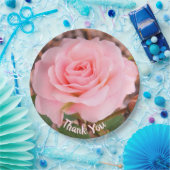 Elegant Roze Flowered Papieren Bordje (Feest)