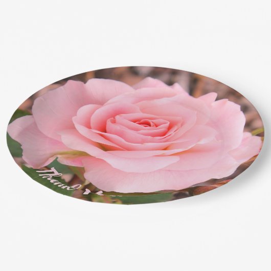 Elegant Roze Flowered Papieren Bordje (Gekanteld)