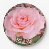 Elegant Roze Flowered Papieren Bordje (Voorkant)