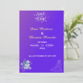 Elegant roze Flowers Weddenschap Kaart (Staand voorkant)