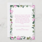 Elegant Roze Foliage Foto Merry Christmas Kaart (Achterkant)