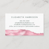 Elegant roze Folie Visitekaartje (Achterkant)