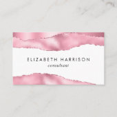 Elegant roze Folie Visitekaartje (Voorkant)