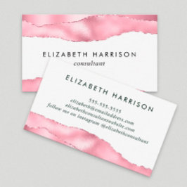Elegant roze Folie Visitekaartje
