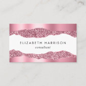 Elegant roze Folie Visitekaartje (Voorkant)