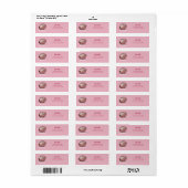 Elegant roze Football Baby shower Etiket (Full Sheet)