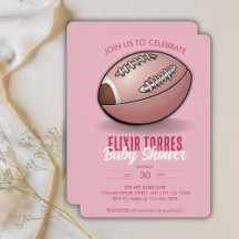 Elegant roze Football Baby shower