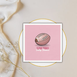 Elegant roze Football Baby shower Servet