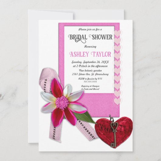 Elegant Roze Formele Romantische Vrijgezellenfeest Kaart (Voorkant)