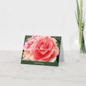 Elegant roze foto moderne kalligrafie bedankkaart (Voorkant)