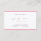 Elegant roze Freehand Script Plain Sleek Luxe Visitekaartje (Achterkant)