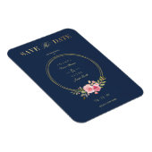 Elegant Roze Garland Wreath Wedding Magneet (Rechterzijde)