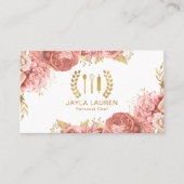 Elegant Roze Gebak Chef Bakkerij Catering Kok Visitekaartje (Voorkant)