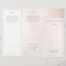 Elegant Roze geborsteld marmer Salon Spa Brochure