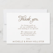 Elegant roze gele Tulp bloem bruiloft Bedankkaart (Achterkant)