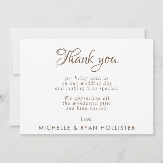 Elegant roze gele Tulp bloem bruiloft Bedankkaart (Achterkant)