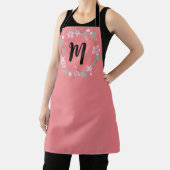 Elegant roze gepersonaliseerd Jouw naam Schort (Insitu)