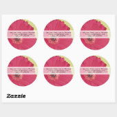 Elegant roze Gerber Daisy Wedding Stickers (Vel)