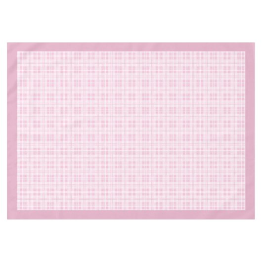 Elegant roze geruit tafelkleed met zachte tonen (Voorkant (Horizontaal))
