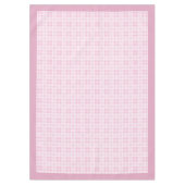 Elegant roze geruit tafelkleed met zachte tonen (Voorkant)