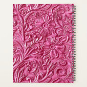 Elegant roze geslepen leer planner (Achterkant)