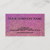 Elegant Roze Glitter-creditcard Visitekaartje (Achterkant)