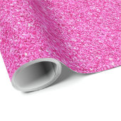 Elegant Roze Glitter Glamour Sjabloon Modern Cadeaupapier (Rol Hoek)