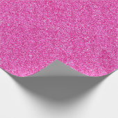 Elegant Roze Glitter Glamour Sjabloon Modern Cadeaupapier (Hoek)