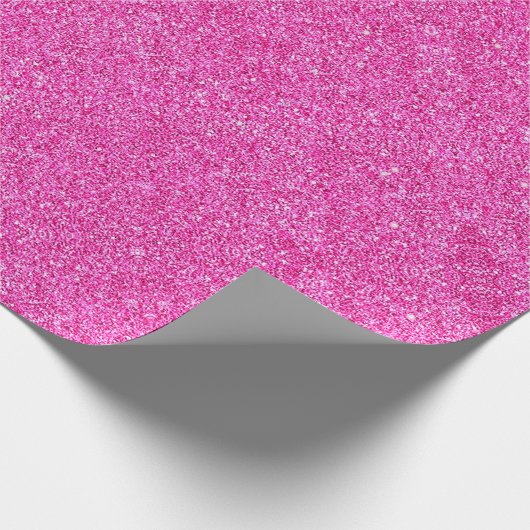 Elegant Roze Glitter Glamour Sjabloon Modern Cadeaupapier (Hoek)