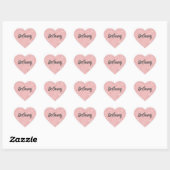 Elegant Roze Glitter Hart Sticker (Vel)
