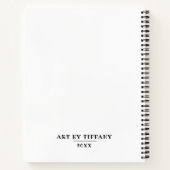 Elegant Roze Glitter Heart Artist Sketchbook Notitieboek (Achterkant)