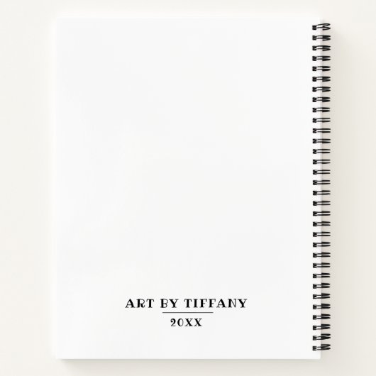 Elegant Roze Glitter Heart Artist Sketchbook Notitieboek (Achterkant)