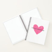 Elegant Roze Glitter Heart Artist Sketchbook Notitieboek (Binnen)