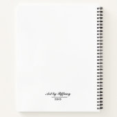 Elegant Roze Glitter Heart Artist Sketchbook Notitieboek (Achterkant)