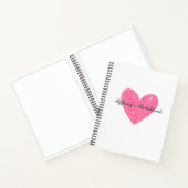 Elegant Roze Glitter Heart Artist Sketchbook Notitieboek (Binnen)