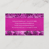 Elegant Roze Glitter Metallic Sequence Patroon Visitekaartje (Achterkant)